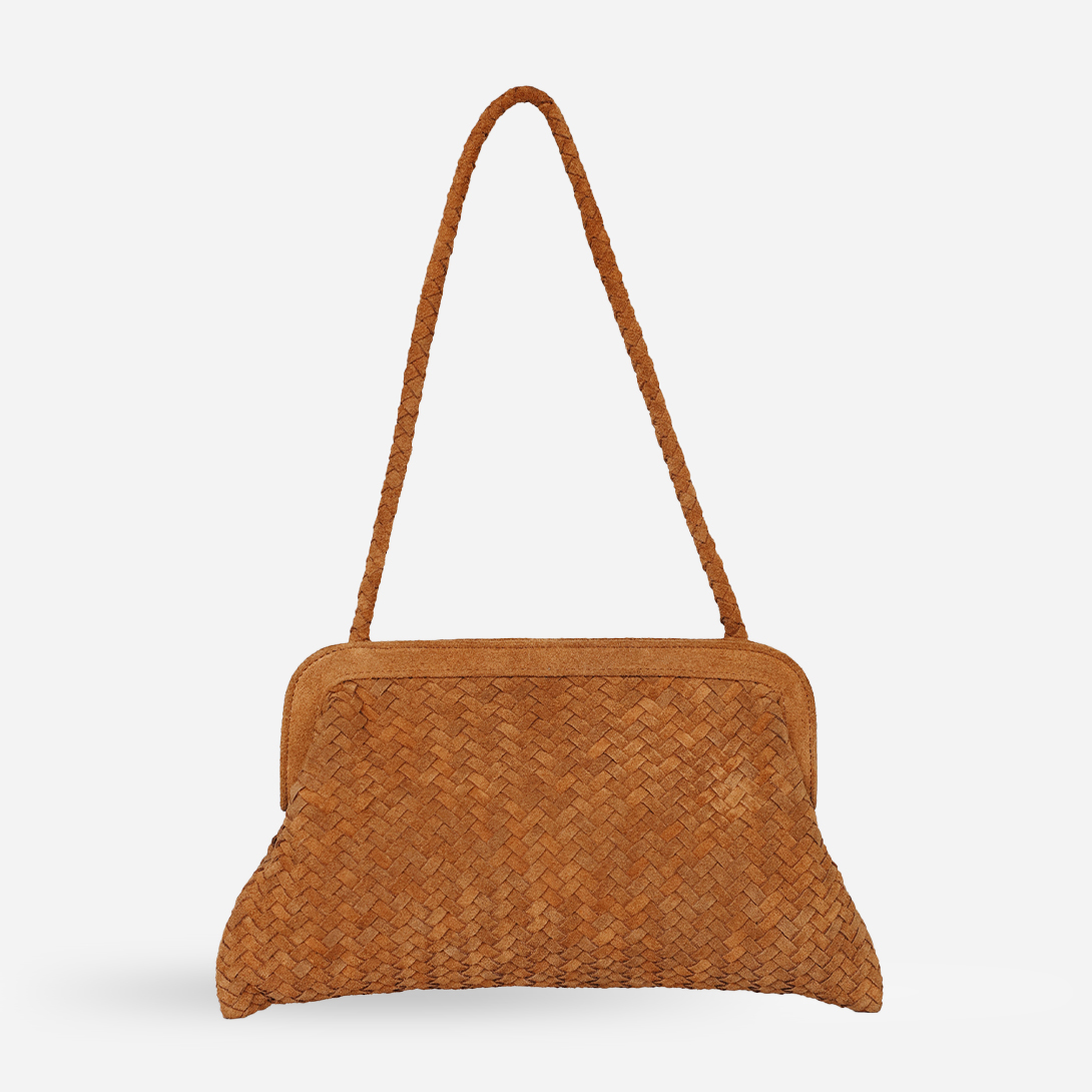 Copper Le Sac Suede Bembien Small Shoulder Bag