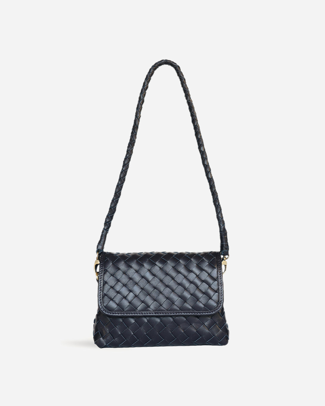 Navy Mini Madeline Bembien Leather Bags Womens Shoulder Bag