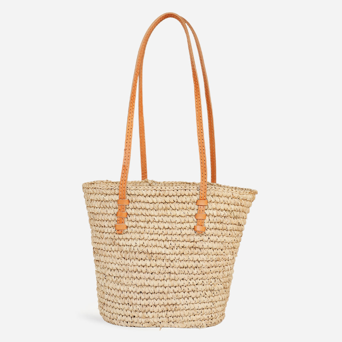 Natural Mini Bieno Woven Womens Handbag Bembien
