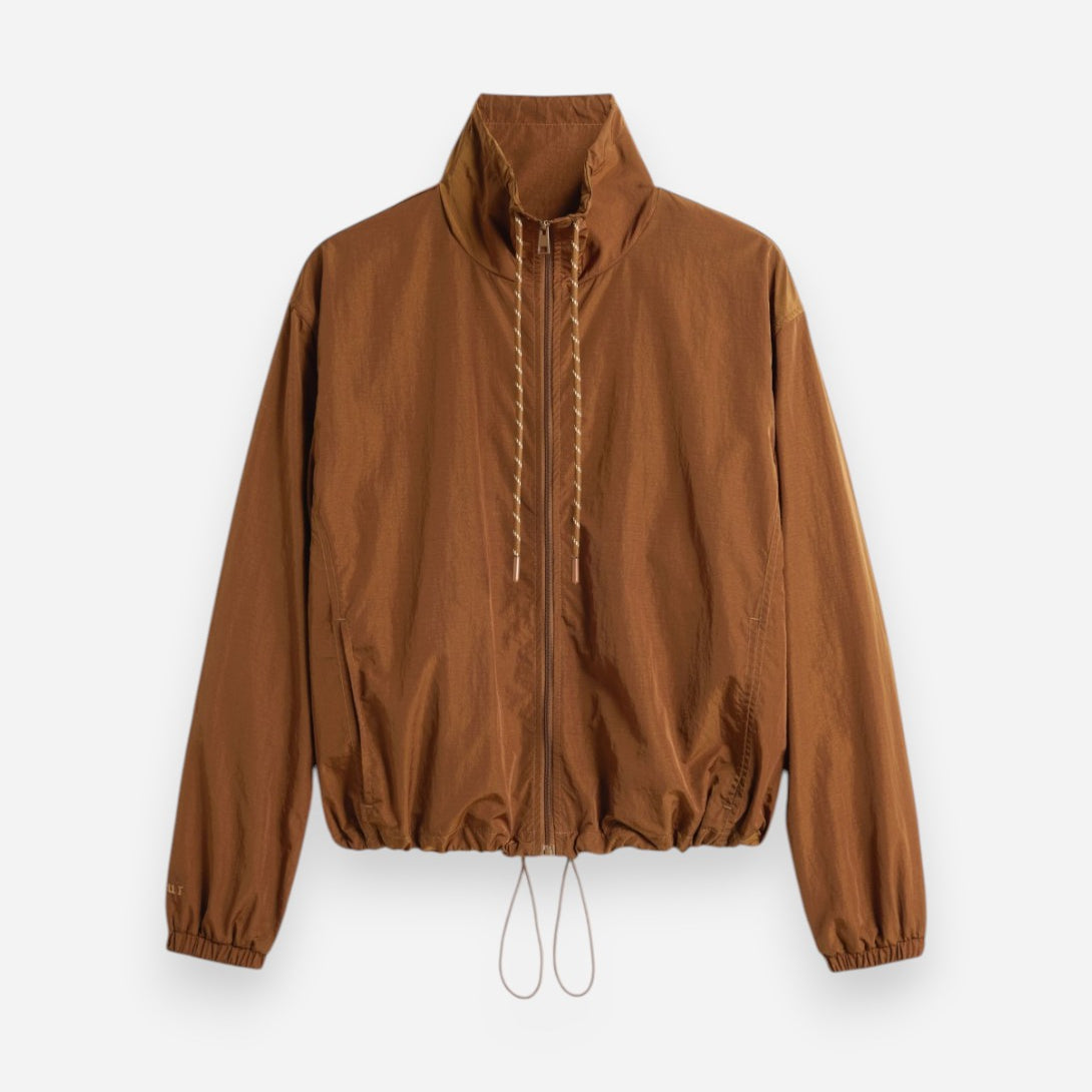Caramel Jura Womens Nylon Zip Up Jacket Soeur Clothing