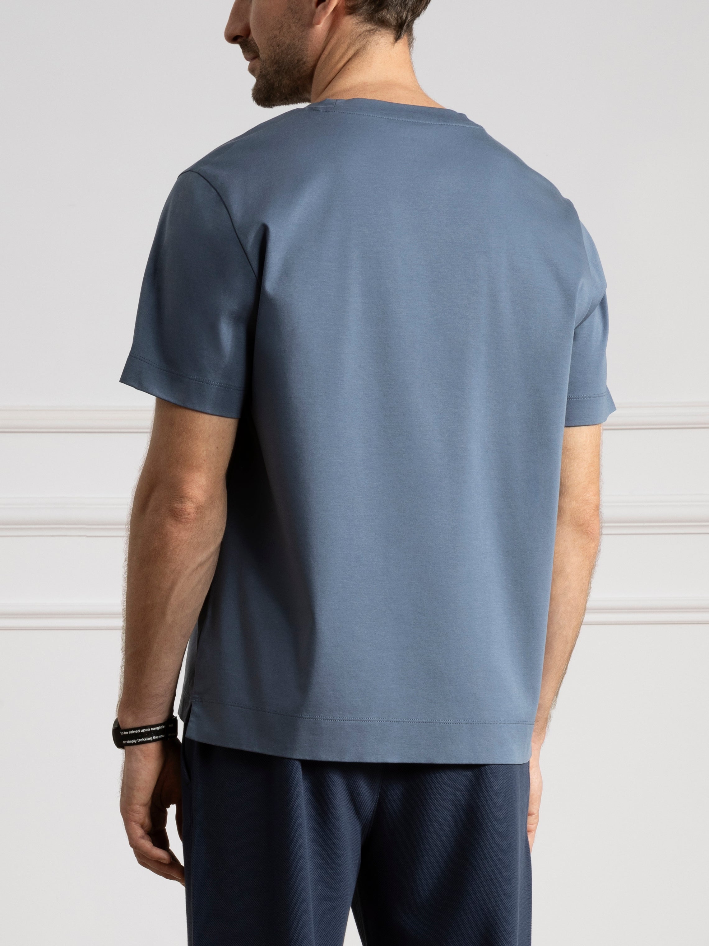 Vintage Indigo Baseile Pocket Tee Mens Relaxed Fit Tee Mens Stretch Tee Short Sleeve Summer Shirt Chest Pocket