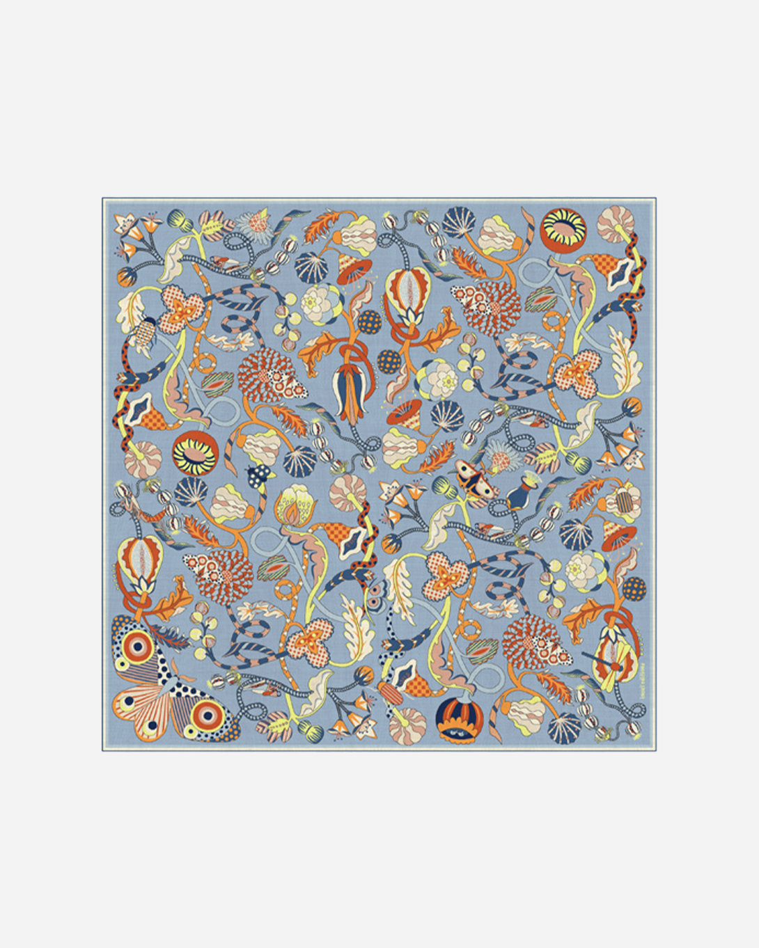 Botanique Blue Square 100 Inoui Edition Square Scarf