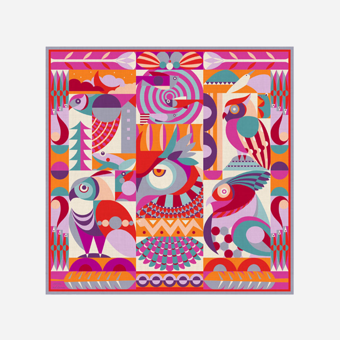 Cleo Fuchsia Square 65 Inoui Editions Sqaure Scarf