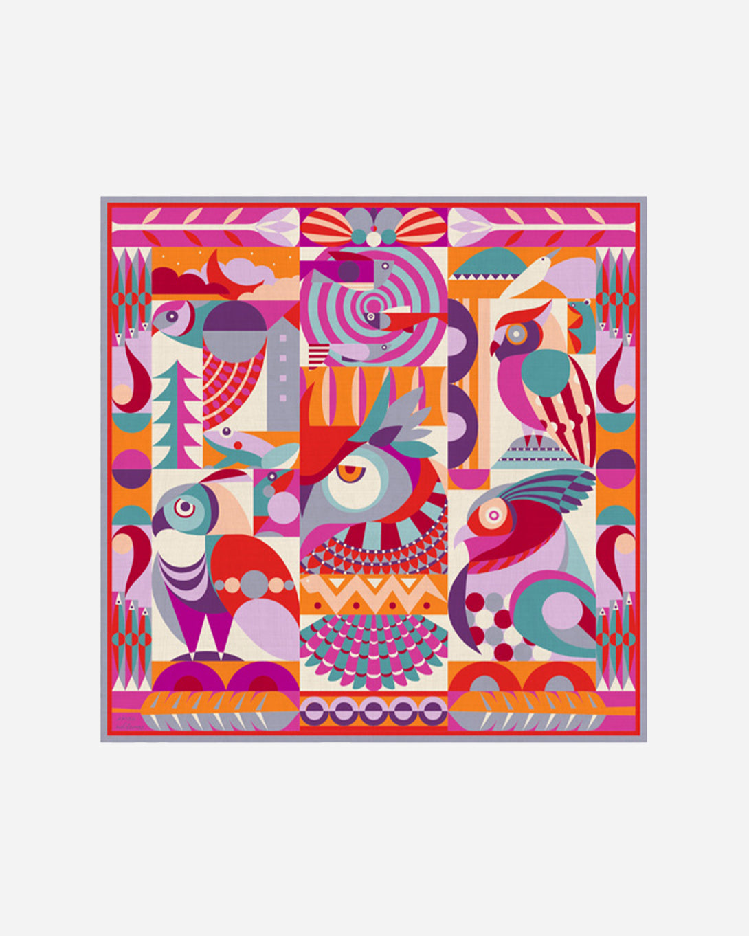 Cleo Fuchsia Square 65 Inoui Editions Sqaure Scarf