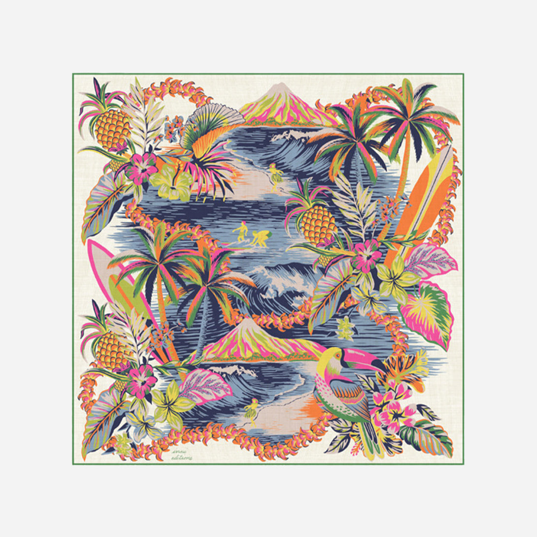 Hawaii White Square 65 Inoui Editions Sqaure Scarf