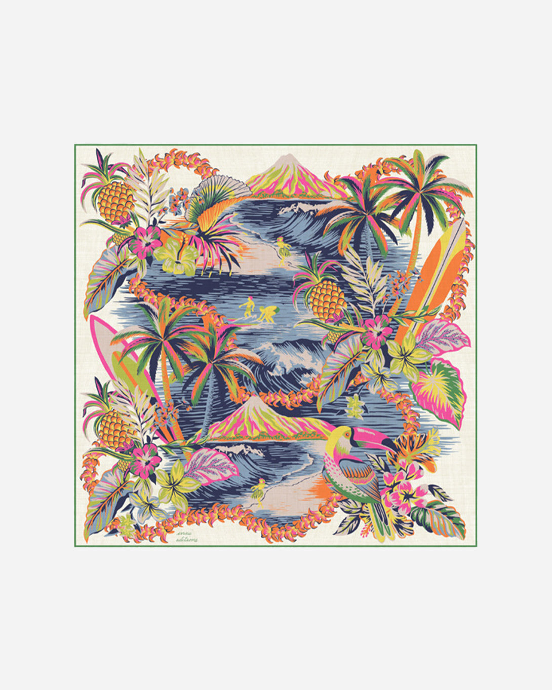 Hawaii White Square 65 Inoui Editions Sqaure Scarf