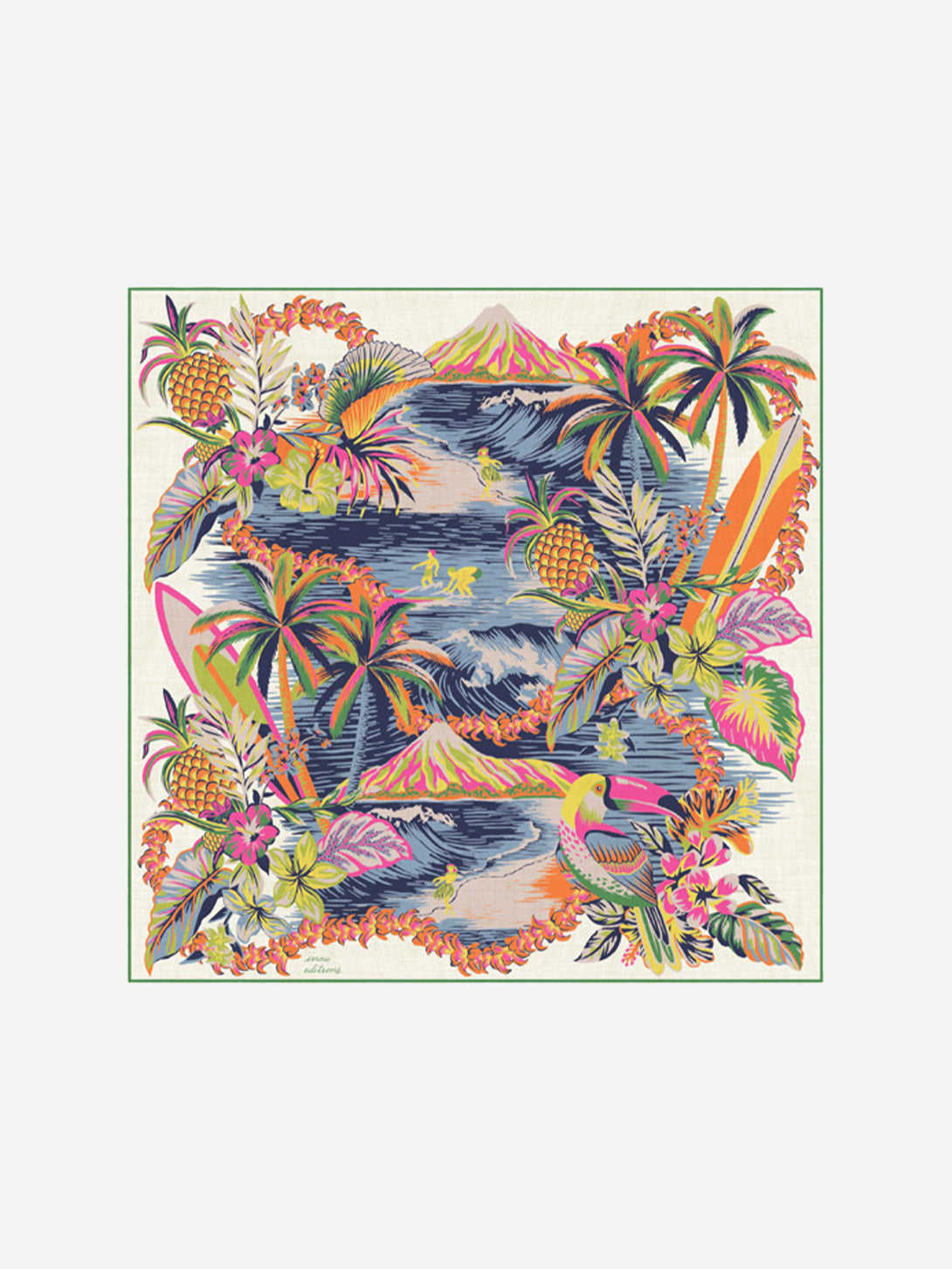 Hawaii White Square 65 Inoui Editions Sqaure Scarf