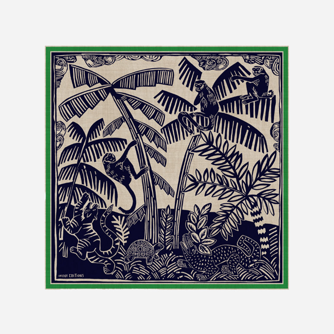 Jungle Night Square 65 Inoui Editions Sqaure Scarf
