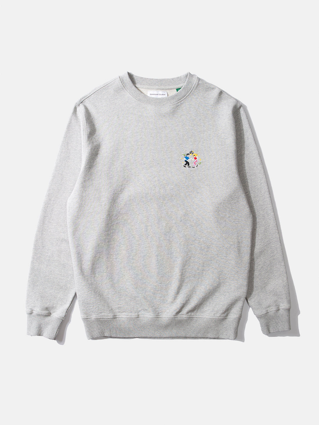 Grey Melange Dancing Sweatshirt Mens Crew Neck Pullover Edmmond Studios