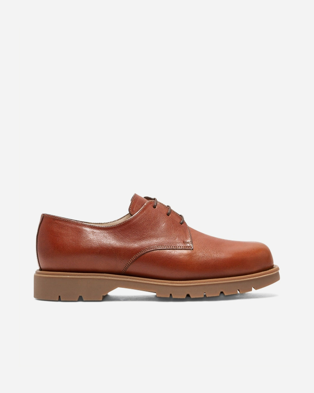 Brique Dormance Oak Kleman Leather Derby French Shoes