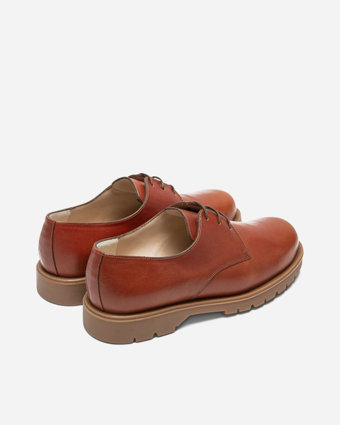 Brique Dormance Oak Kleman Leather Derby French Shoes
