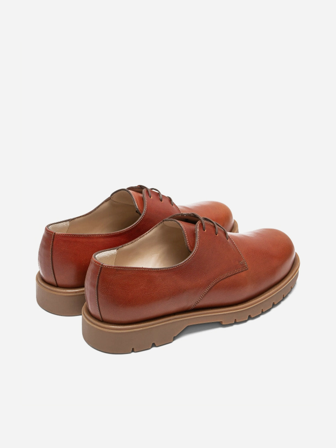 Brique Dormance Oak Kleman Leather Derby French Shoes