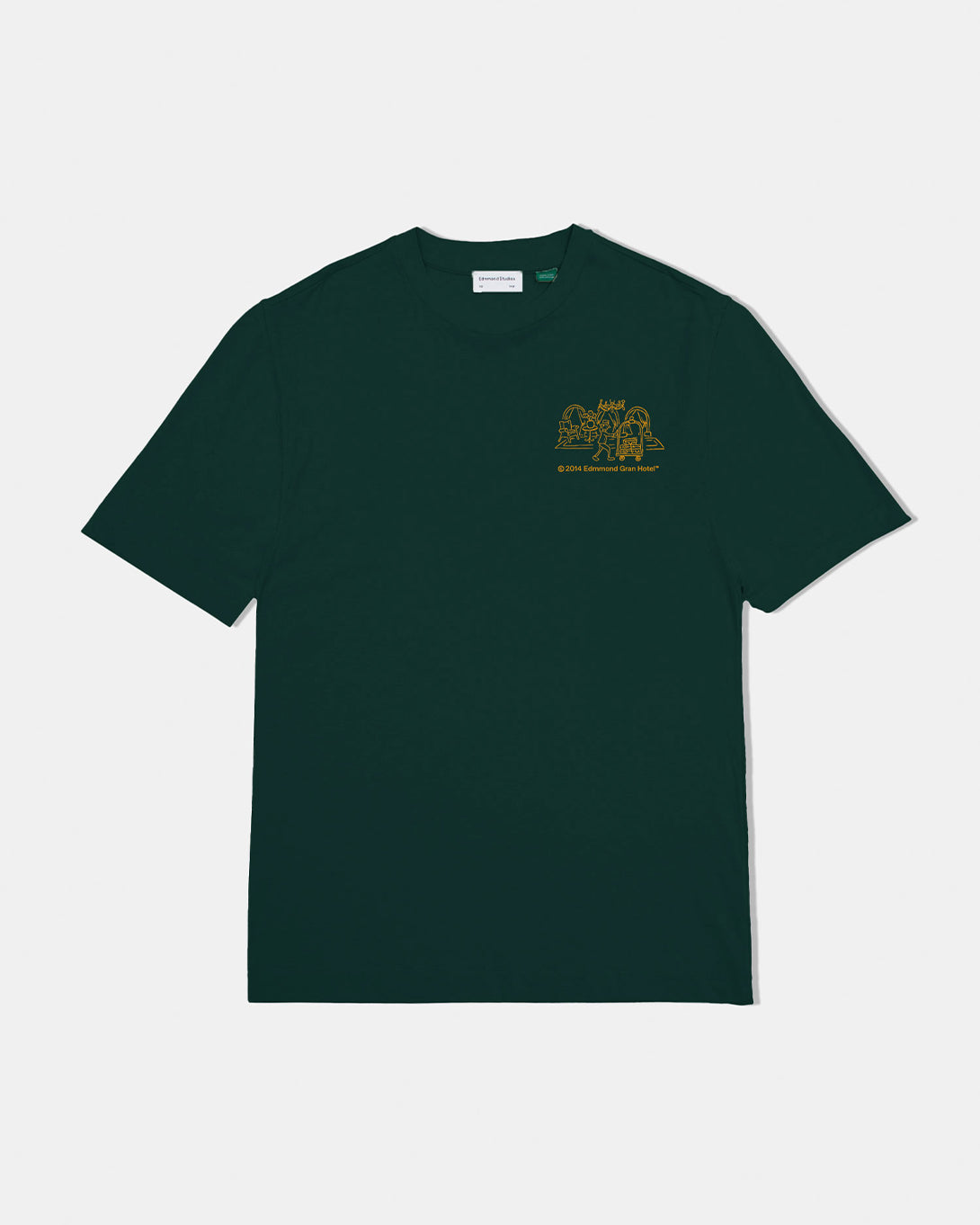 Dk Green Edmmond Gran Motel Group Mens Green T Shirt Mens Short Sleeve Tee
