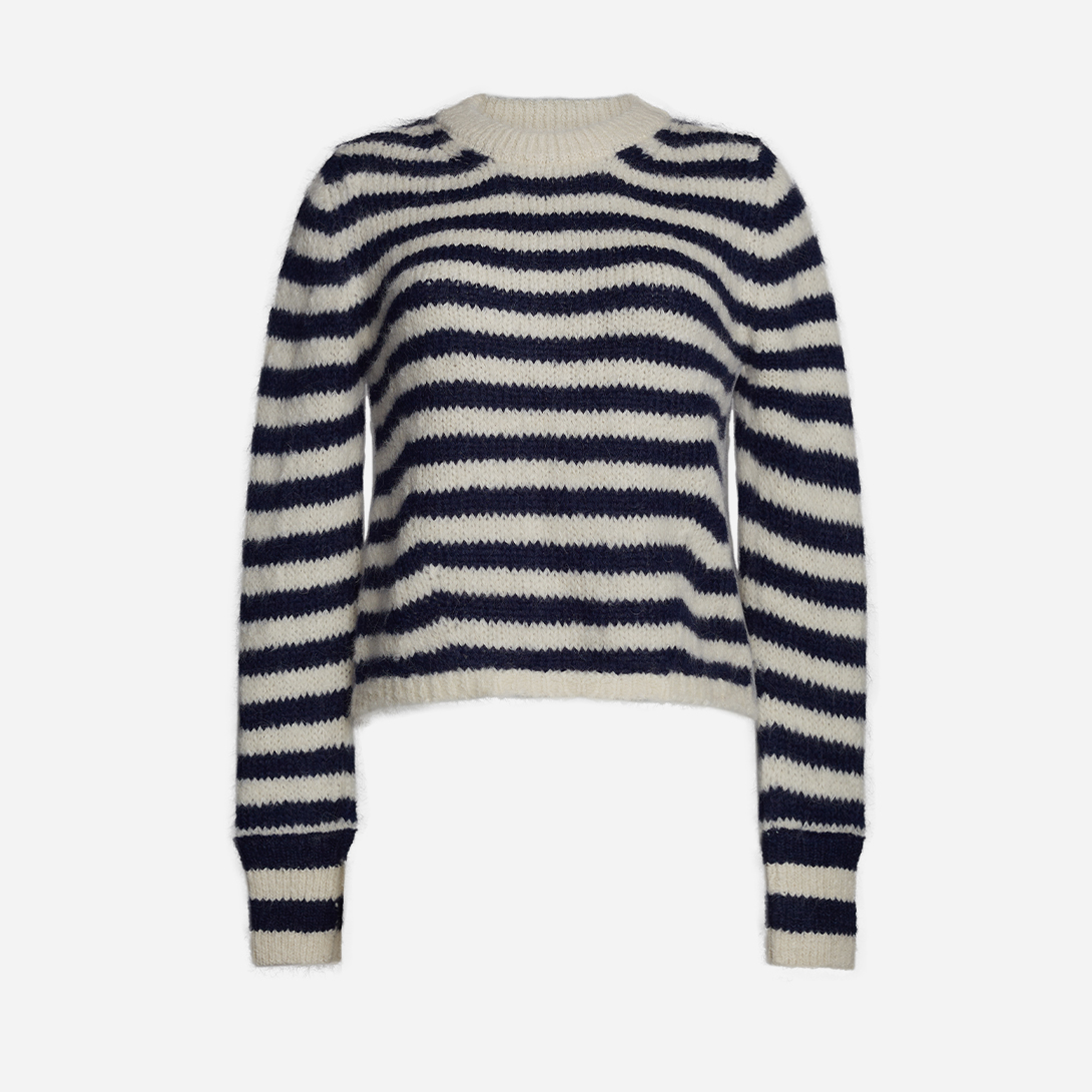 NavyWhite Ava Stripe Sweater Eleven Six Womens Sweater