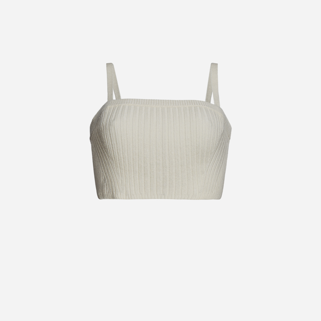 Cream Pearla Crop Top Eleven Six Womens Knitwear