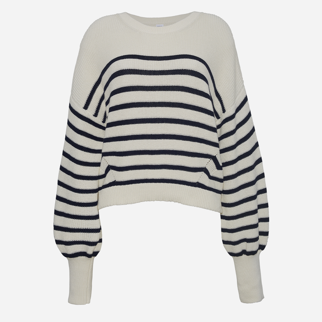 Navy Stripe Layla Stripe Sweater Womens Stripe Sweater Eleven Six