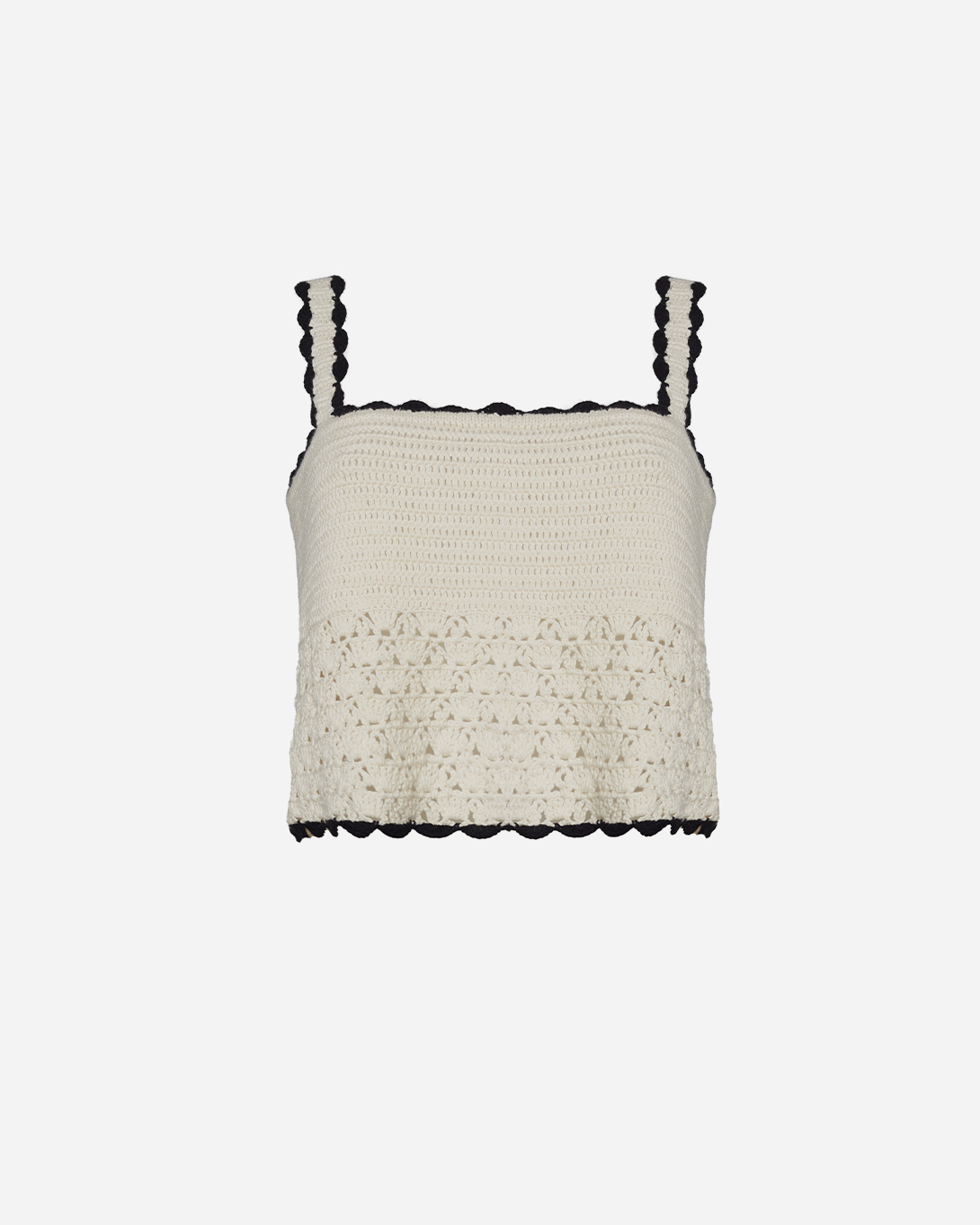 Cream Caria Crochet Top Hand Crochet Top Eleven Six Top