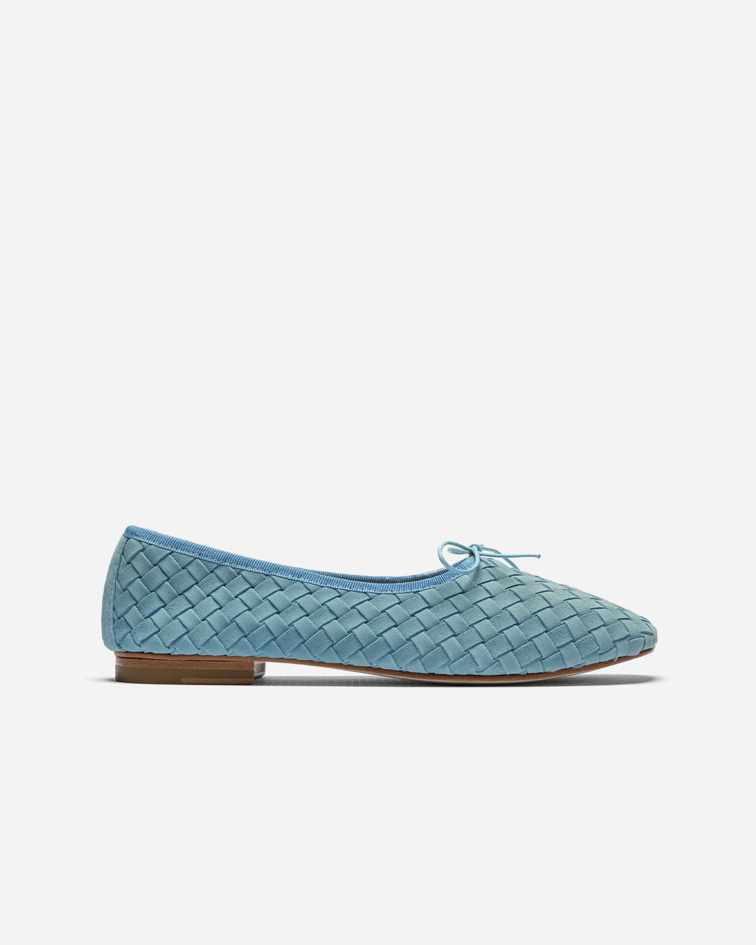 Azure Blue Woven Rotonda Womens Eledera Shoes Womens Flats