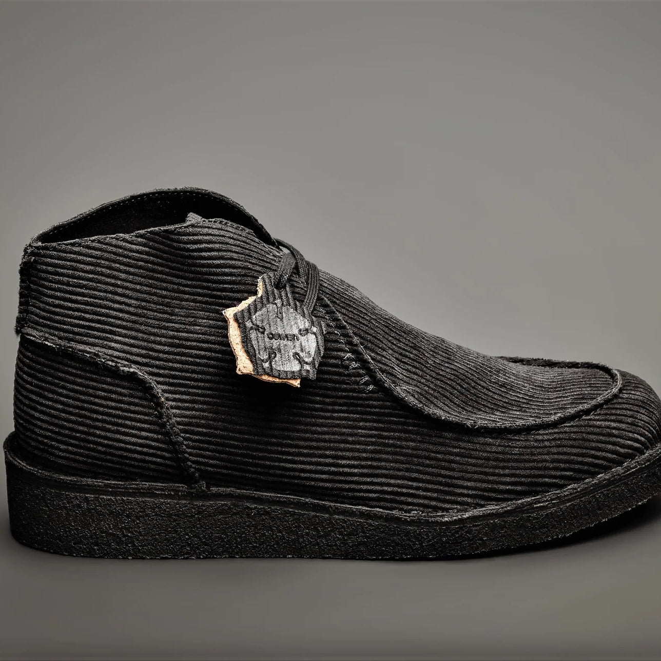 Black Ewaldi Vegan Cord Oswen Vegan Shoe