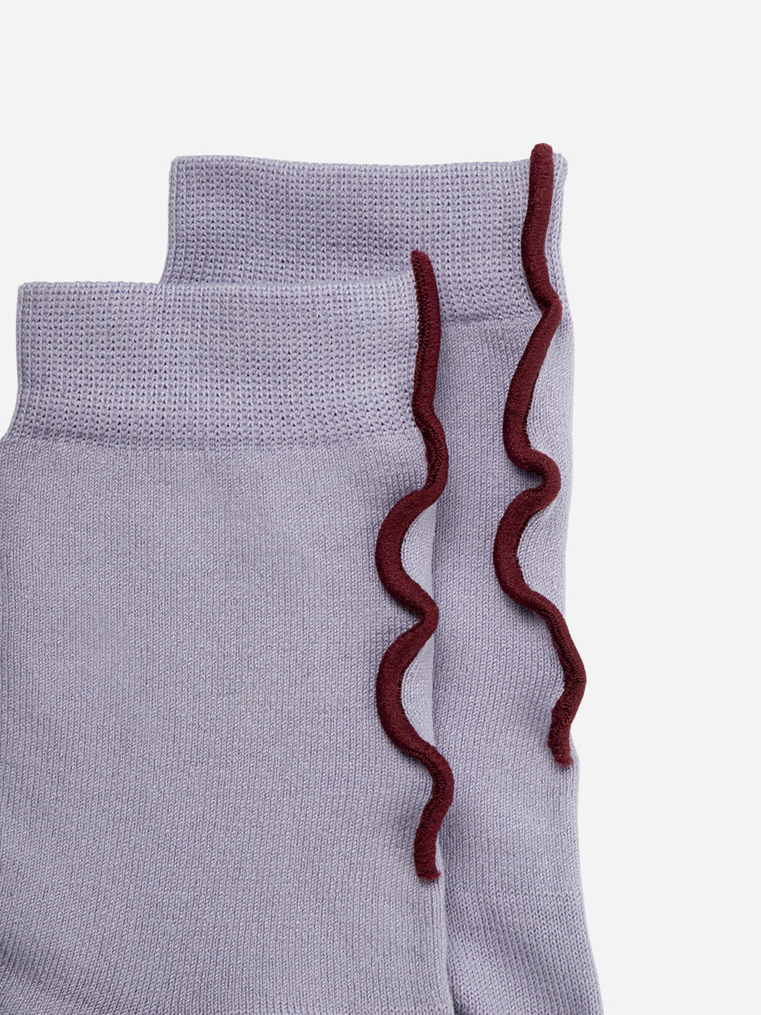 Misty Lilac Crew Sock Womens High Sock Two Toned Color