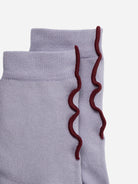 Misty Lilac Crew Sock Womens High Sock Two Toned Color