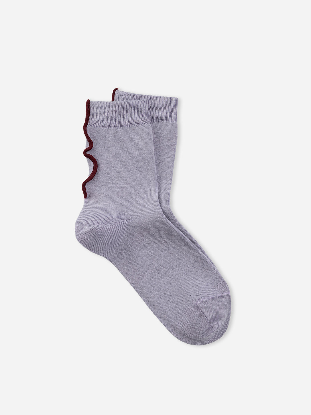 Misty Lilac Crew Sock Womens High Sock Two Toned Color