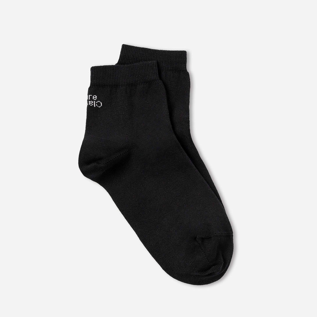 Black Quarter Socks Womens Everyday Wearable Low Sock