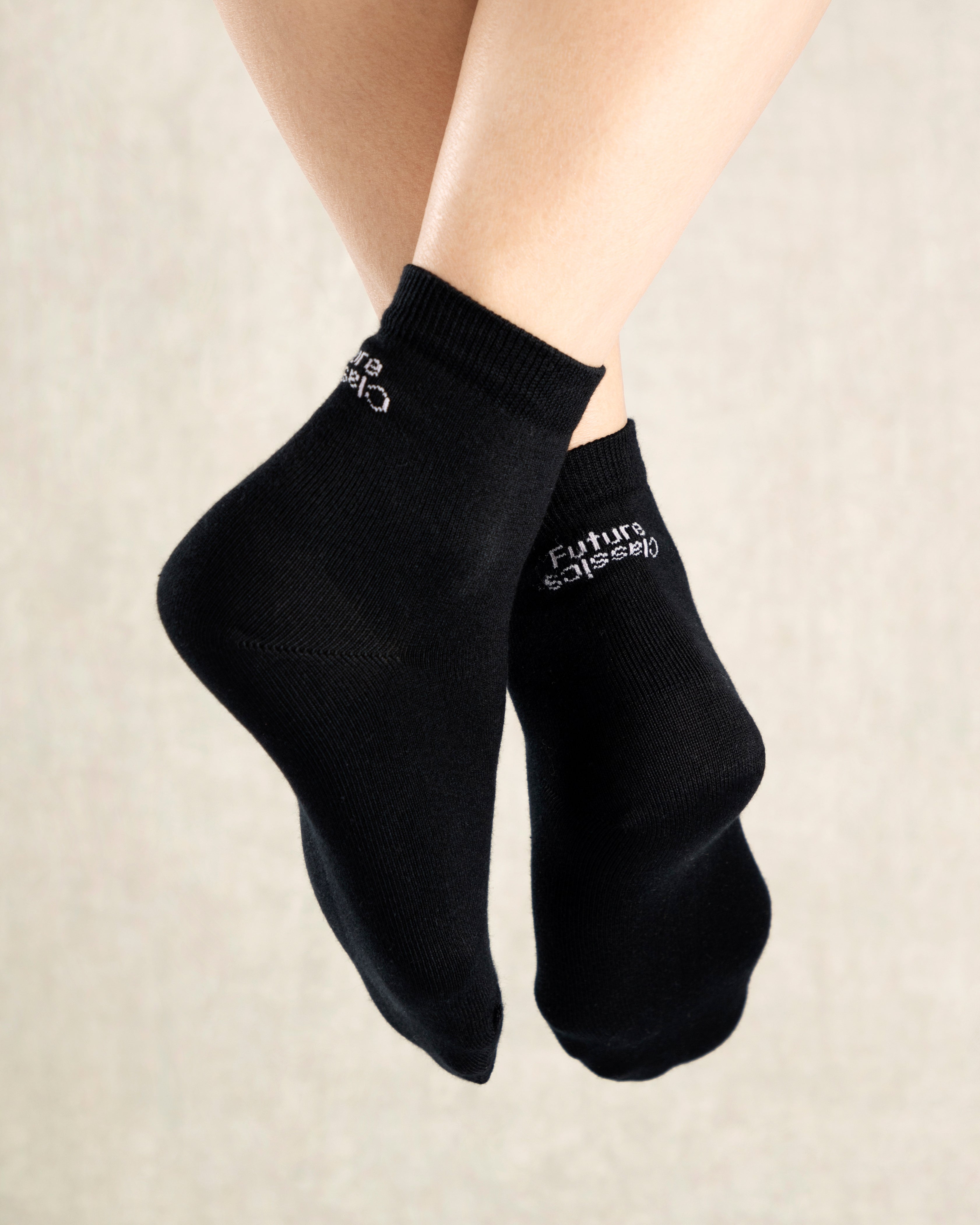 Black Quarter Socks Womens Everyday Wearable Low Sock