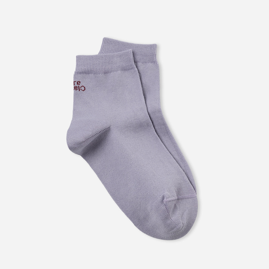 Misty Lilac Quarter Socks Womens Everyday Wearable Low Sock