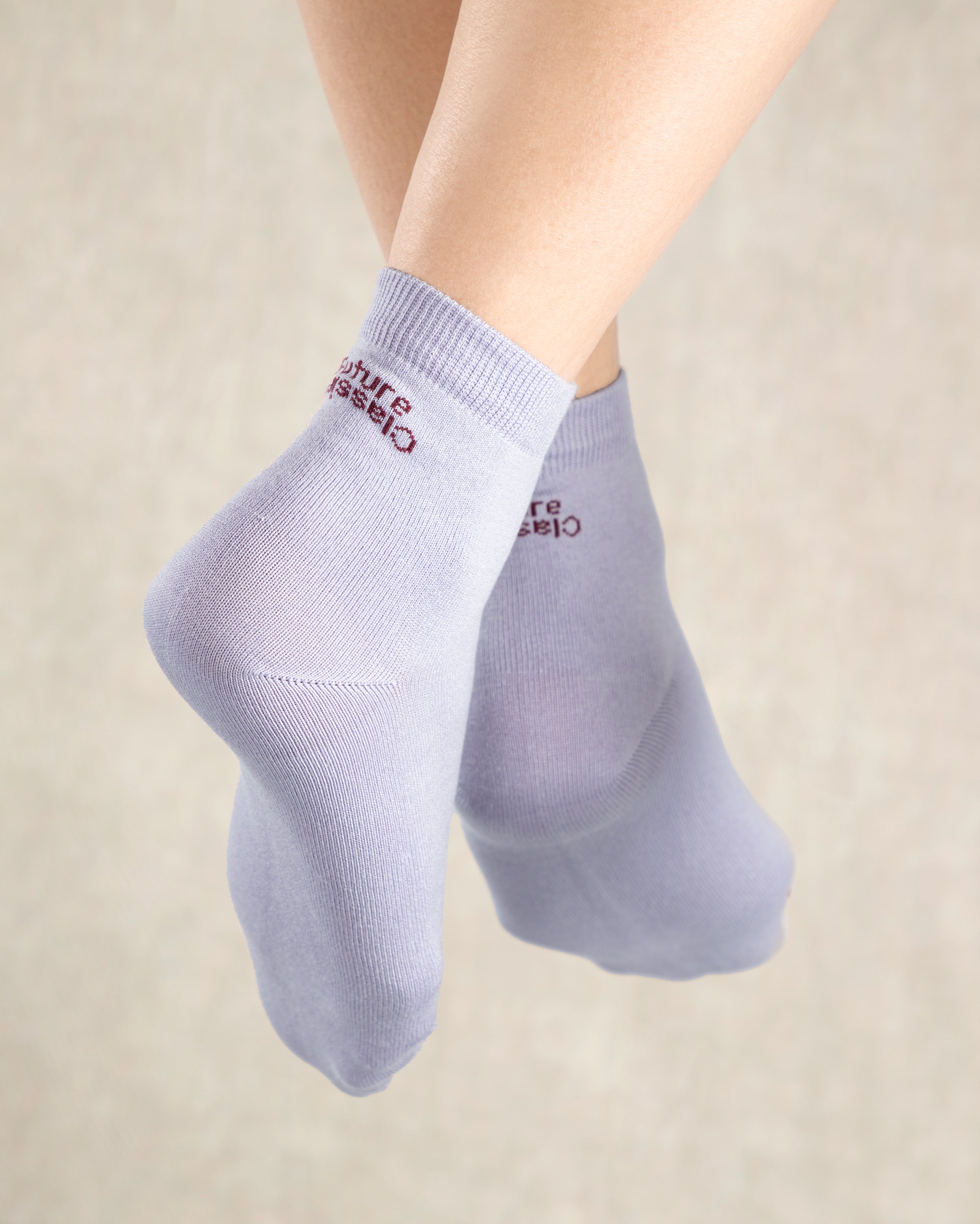 Misty Lilac Quarter Socks Womens Everyday Wearable Low Sock
