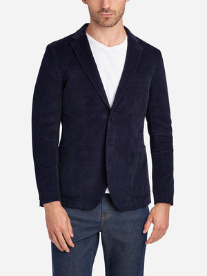 Navy Perry Corduroy Blazer Mens