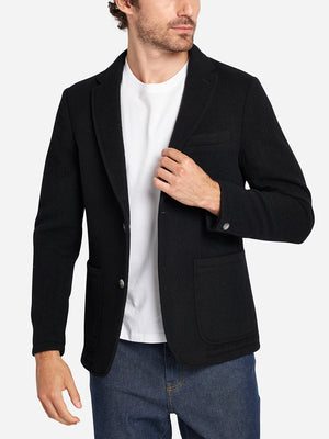 Black Perry Flannel Mens Blazer