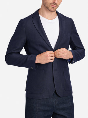 DK Navy Perry Herringbone Mens Blazer