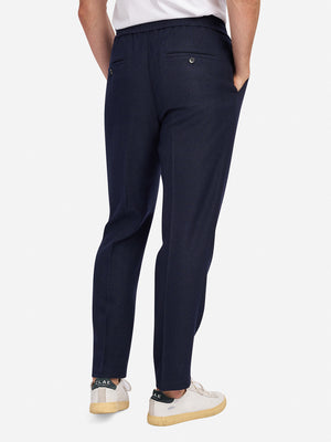 Dk Navy Wayne Herringbone Pants Men's O.N.S Straight Leg