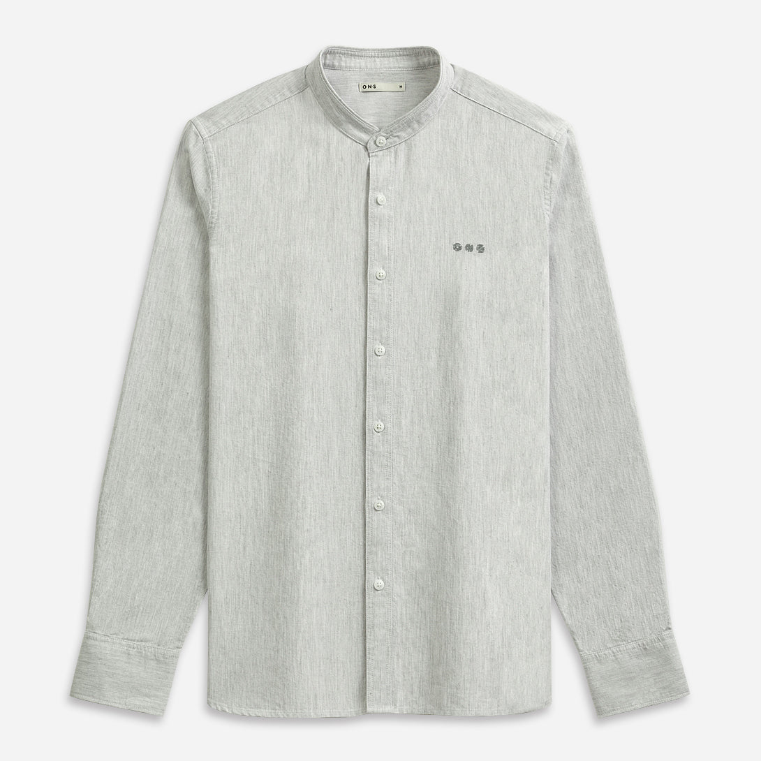 Lt Grey Heather Aleks Heather Oxford Shirt Men's O.N.S Button Up