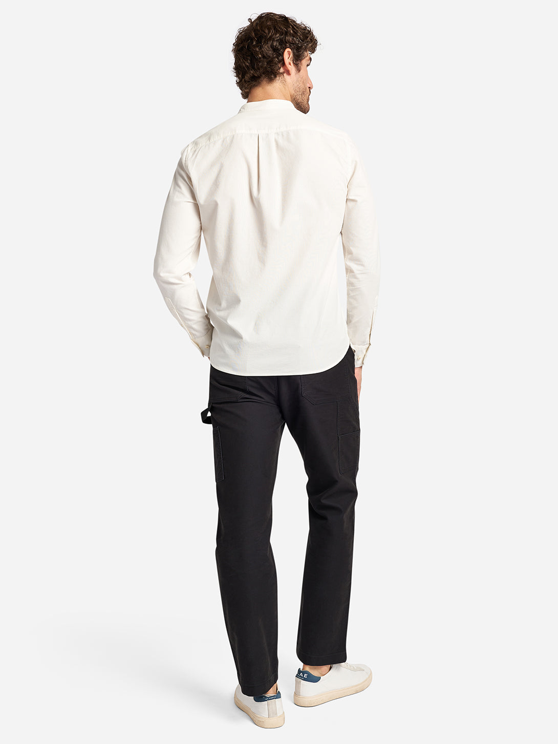 Off White Aleks Band Collar Corduroy Button Up Mens Shirt