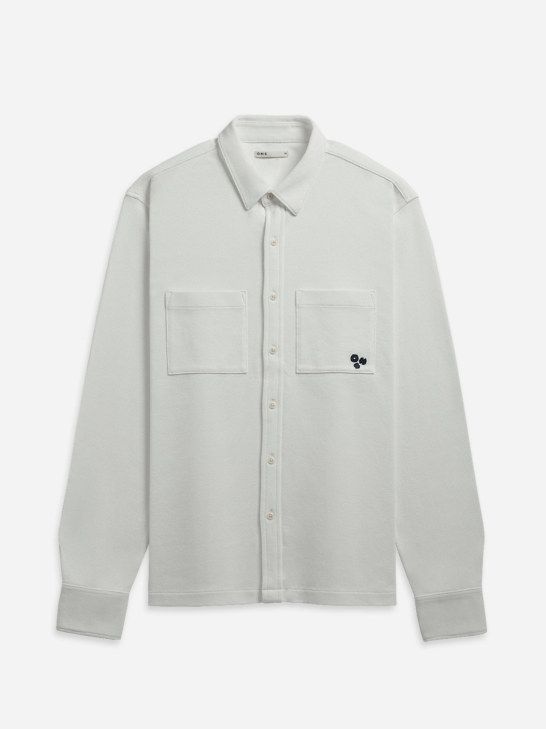 Off White Vance Pique Mens O.N.S Button Up Long Sleeve Knit Shirt