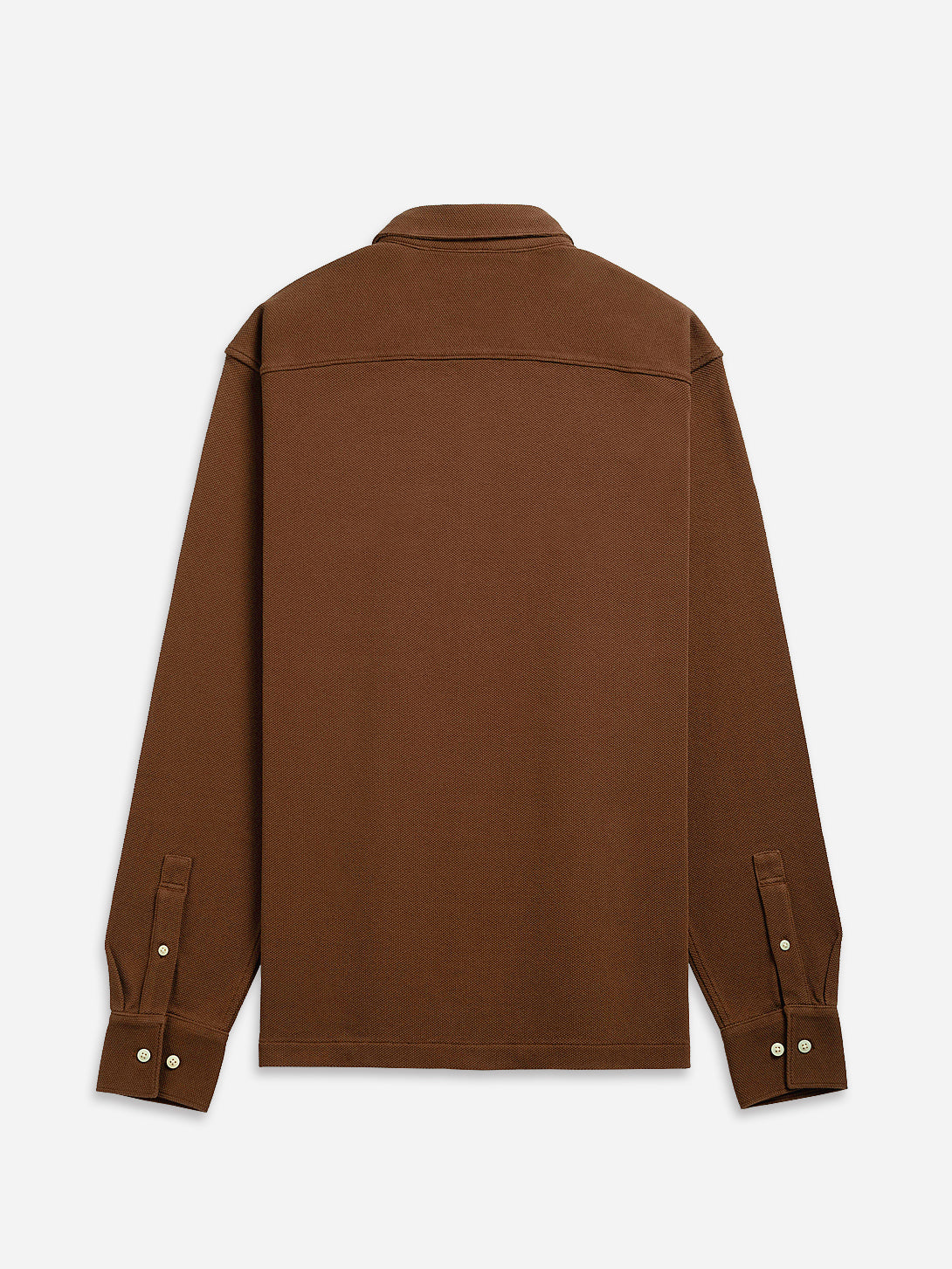 Dark Earth Vance Pique Mens O.N.S Button Up Long Sleeve Knit Shirt