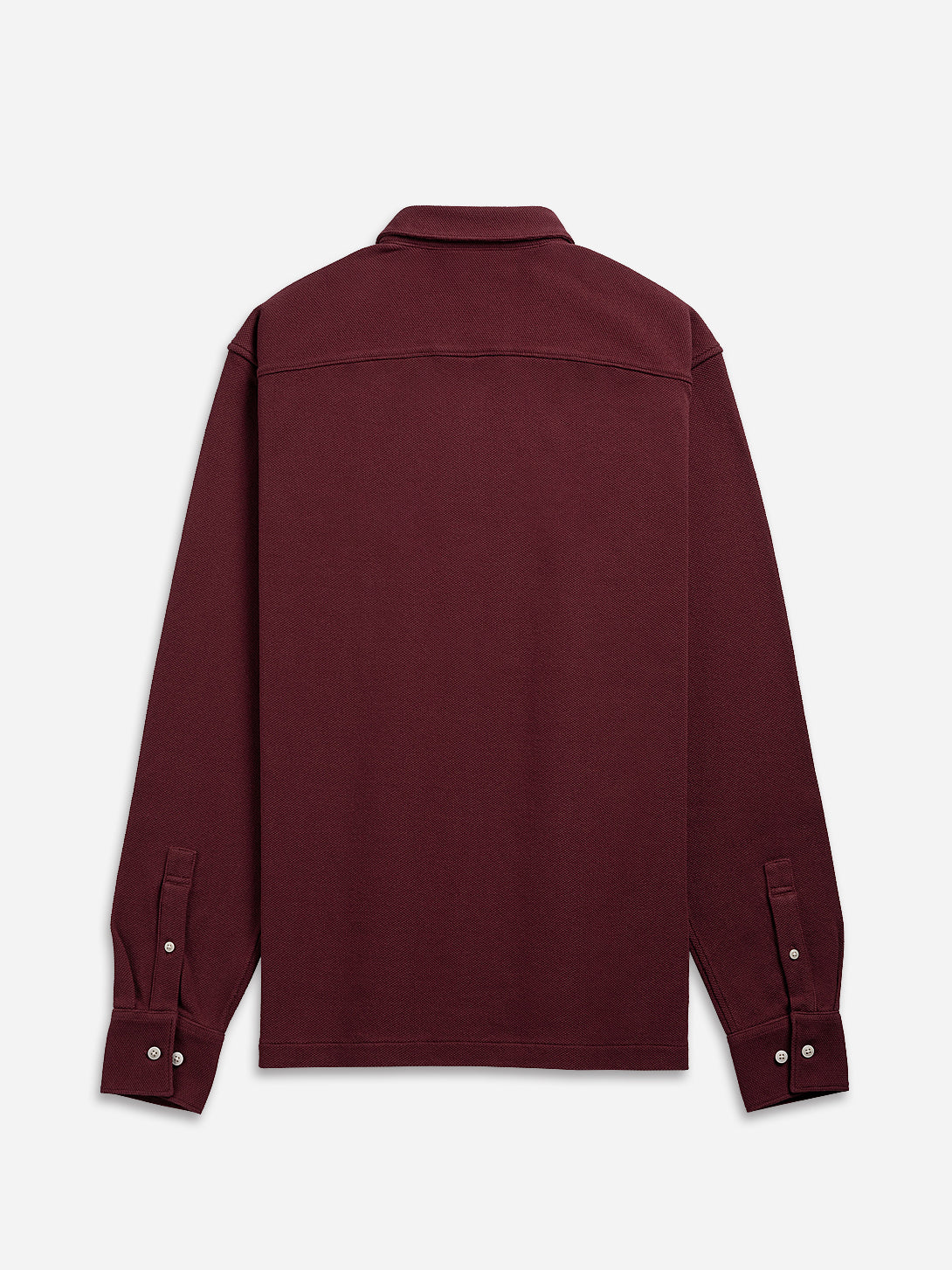 Red Wine Vance Pique Mens O.N.S Button Up Long Sleeve Knit Shirt