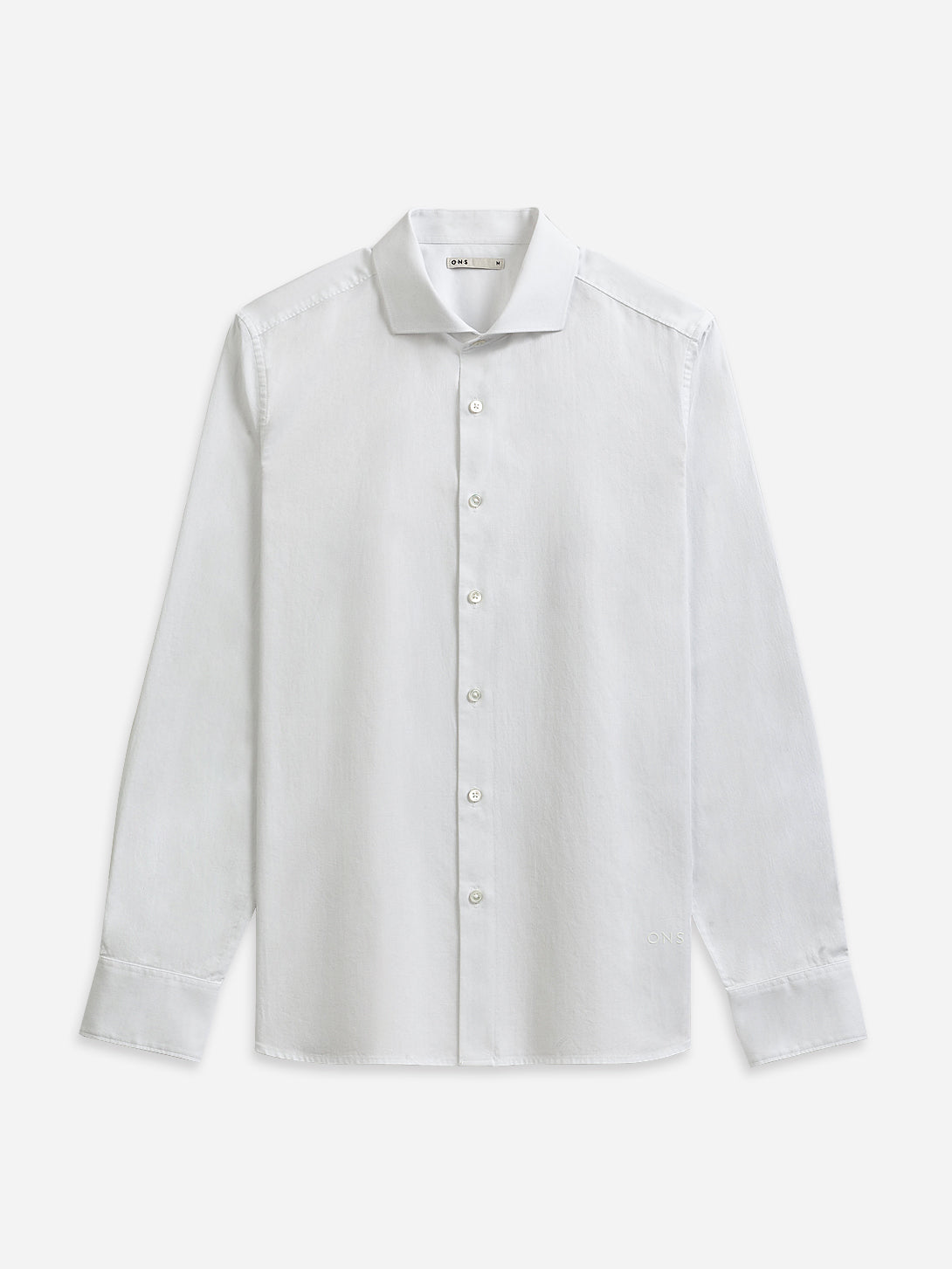 Bright White Arthur Herringbone Mens Button Up Shirt