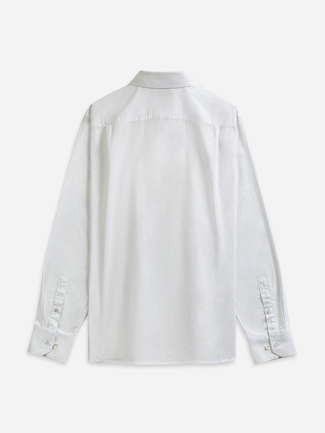 Bright White Arthur Herringbone Mens Button Up Shirt