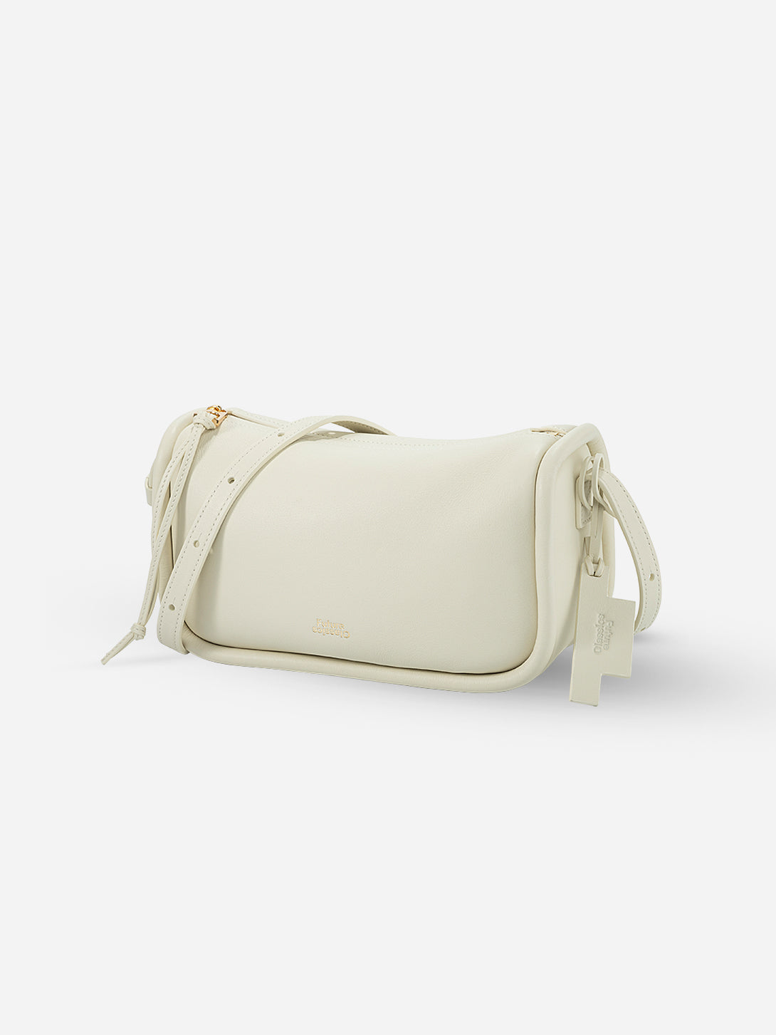 Coconut Milk Small Loaf Cross Body Womens Leather Bag Womens Shoudler Bag Womens Genuine Leather Womens Cross Body Bag