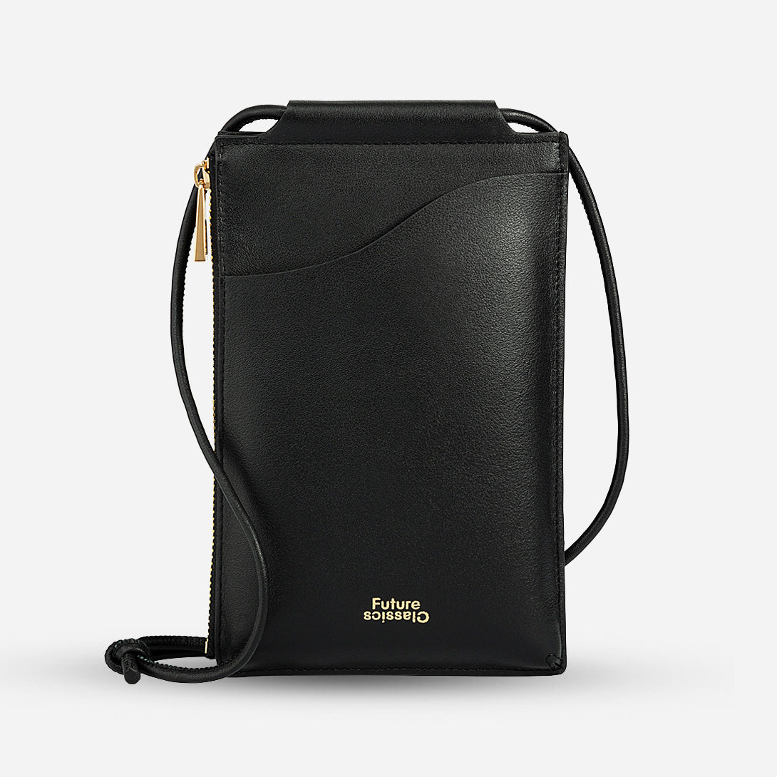 Black Pocket Crossbody Bag Womens Leather Bag Womens Crossbody Bag Genuine Leather Bag Womens Small Leather Product