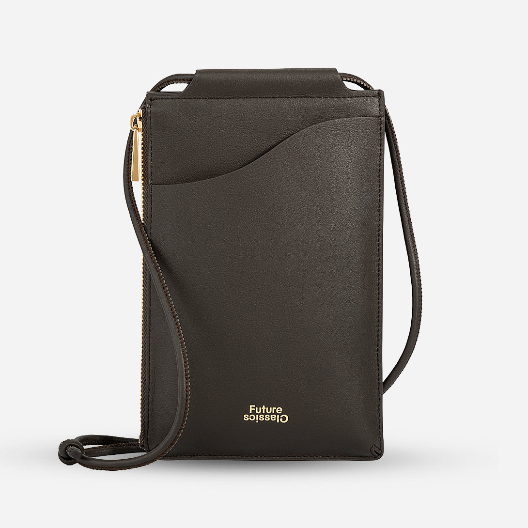 Dk Brown Pocket Crossbody Bag Womens Leather Bag Womens Crossbody Bag Genuine Leather Bag Womens Small Leather Product