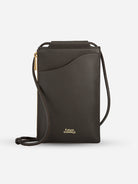 Dk Brown Pocket Crossbody Bag Womens Leather Bag Womens Crossbody Bag Genuine Leather Bag Womens Small Leather Product