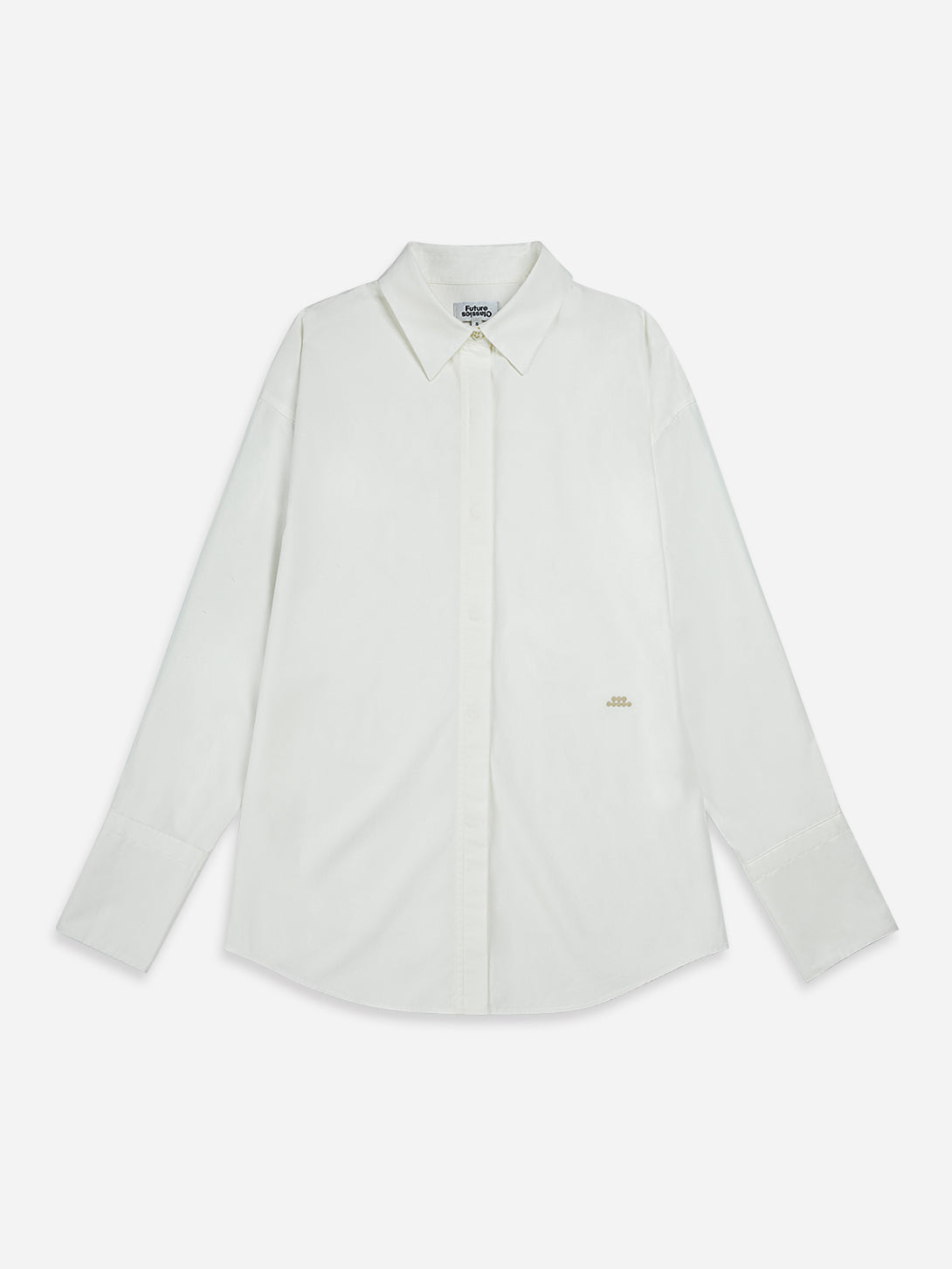 Whisper White Solid Back Slit Shirt Womens Woven Shirt Womens Button Up Shirt Womens Collared Shirt Womens Back Slit Shirt Long Sleeve White