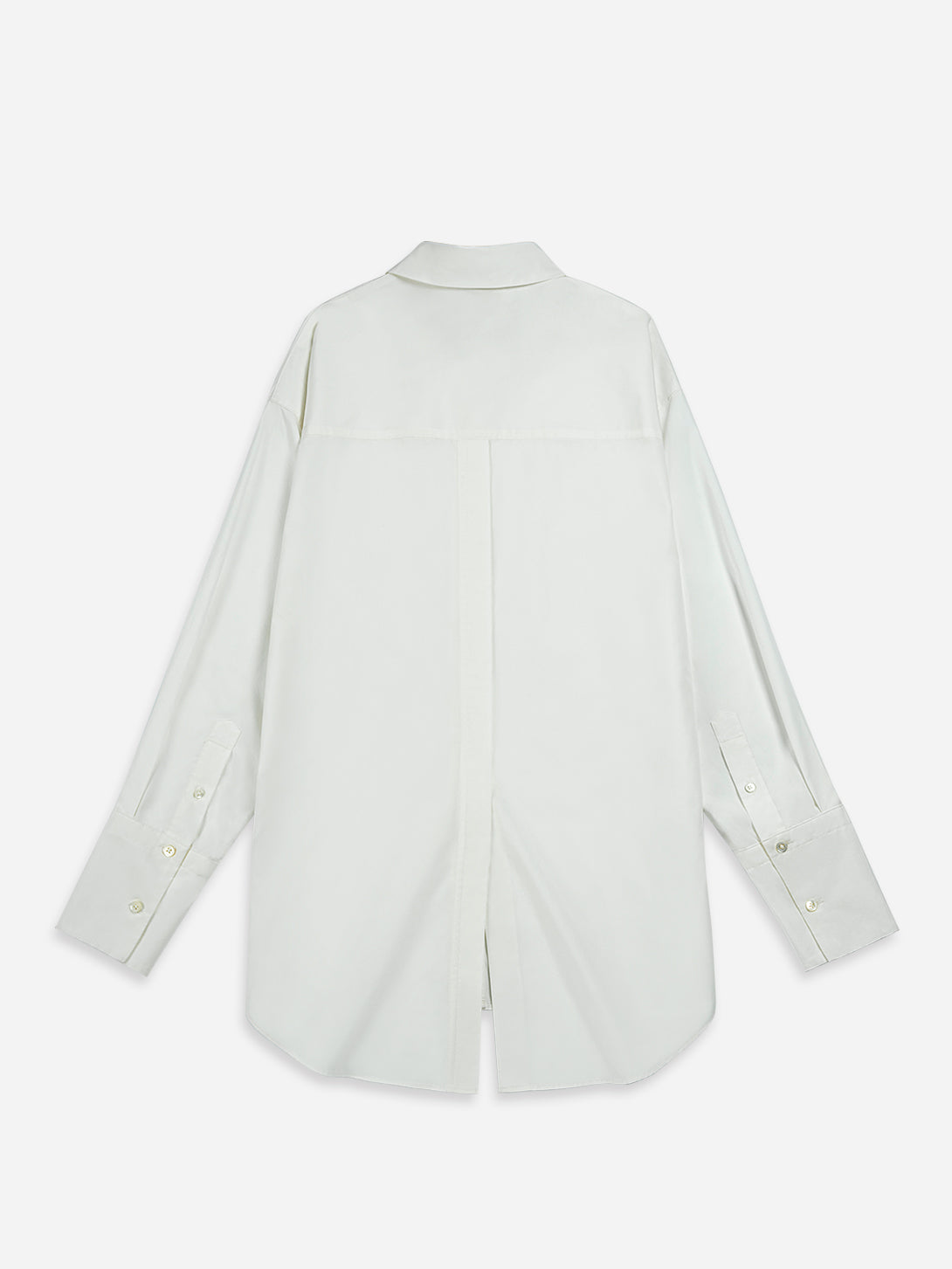 Whisper White Solid Back Slit Shirt Womens Woven Shirt Womens Button Up Shirt Womens Collared Shirt Womens Back Slit Shirt Long Sleeve White