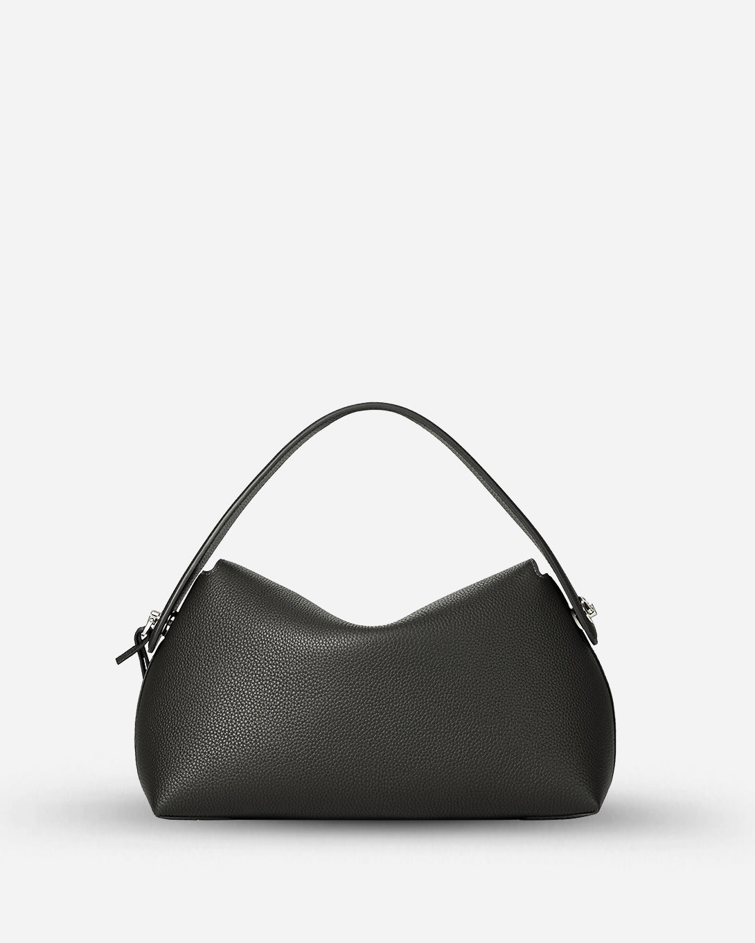 Moonless Night Medium Cradle Shoulder Leather Cradle Shoulder Bag Medium Accessories Bag Black Leather Womens Bag