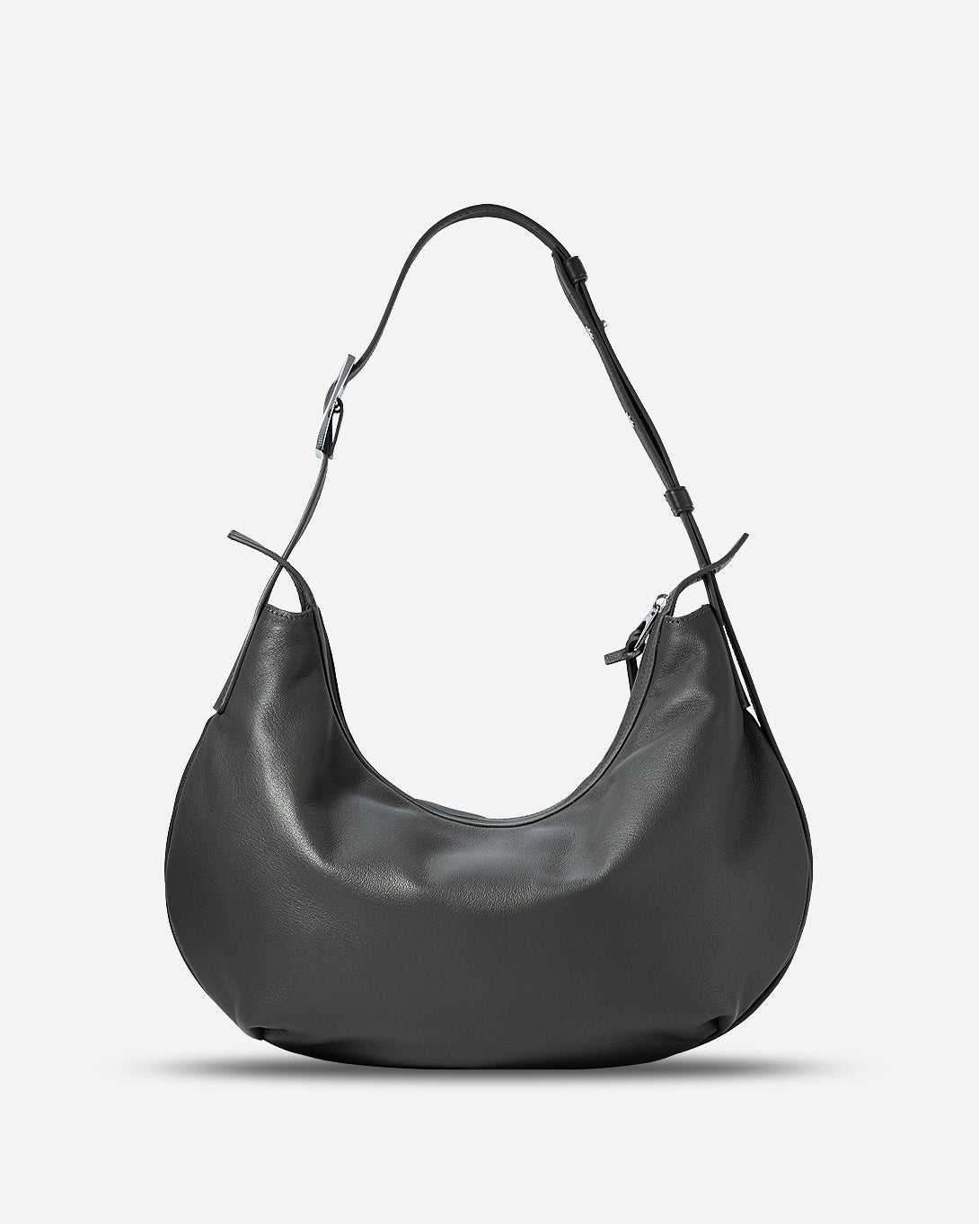 Moonless Night Medium Dumpling Crossbody Womens Curve Shaped Crossbody Shoulder Bag Medium Leather Accessories Bag