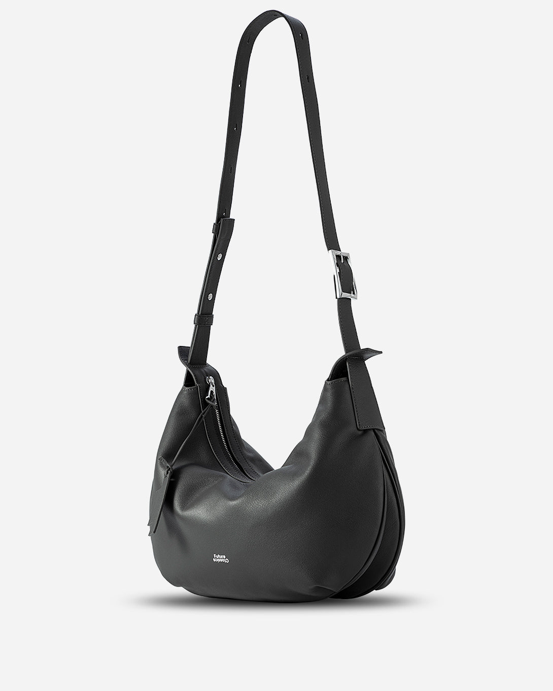 Moonless Night Medium Dumpling Crossbody Womens Curve Shaped Crossbody Shoulder Bag Medium Leather Accessories Bag